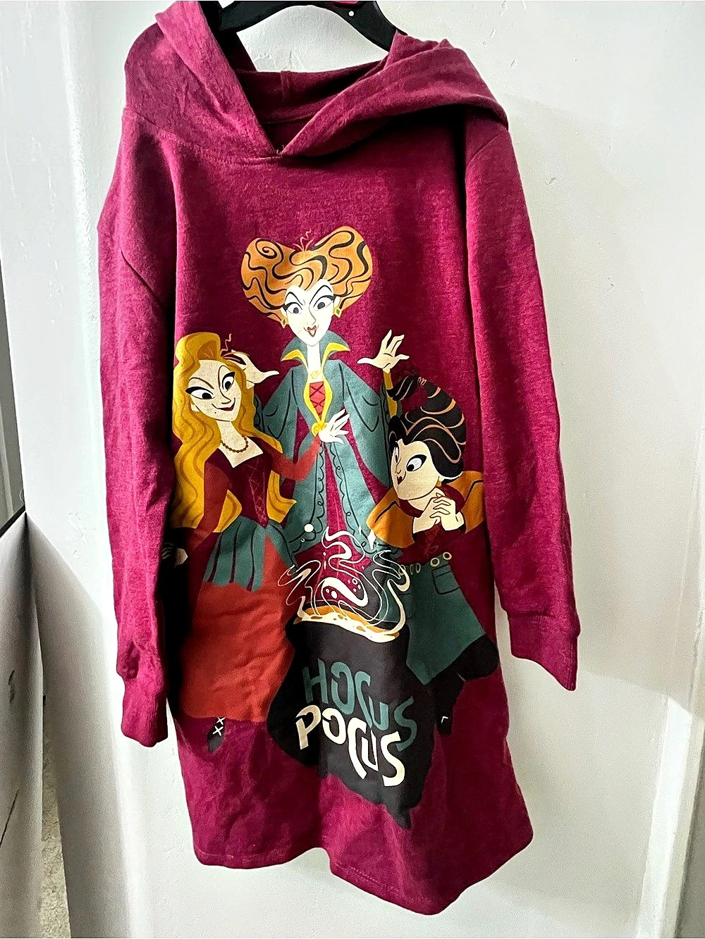Disney Hocus Pocus Girls Hoodie Pink Size Small Like New